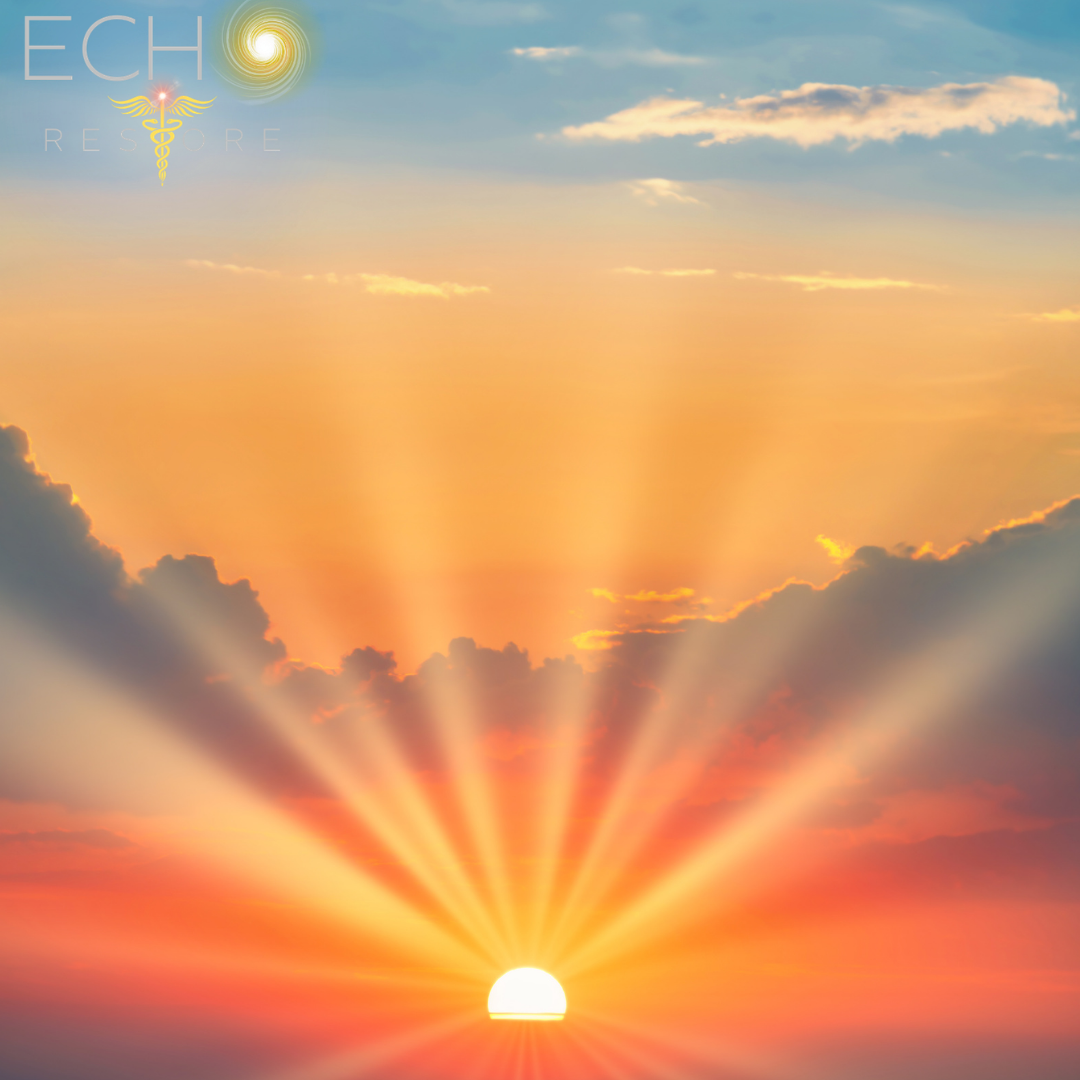 Sunrise breaking through clouds — Echo Restore